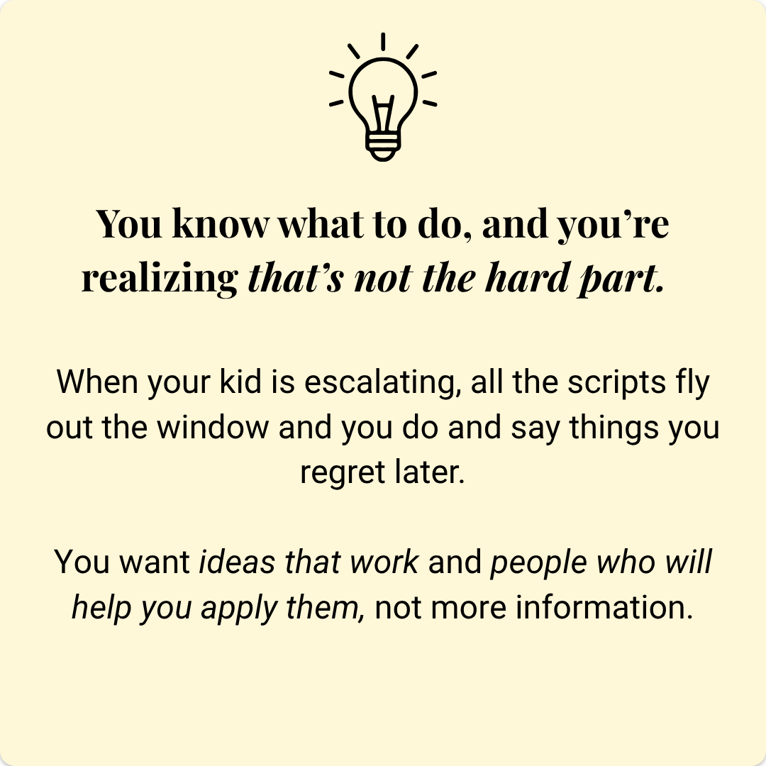 You know what to do, and you’re realizing that’s not the hard part.