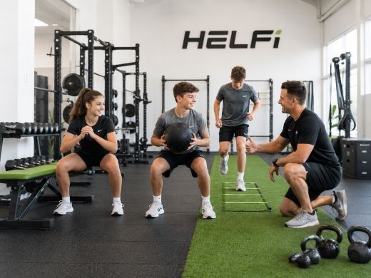 How to start youth fitness training at Helfi gym in Woolloongabba Brisbane with teenagers training safely under supportive coach supervision.