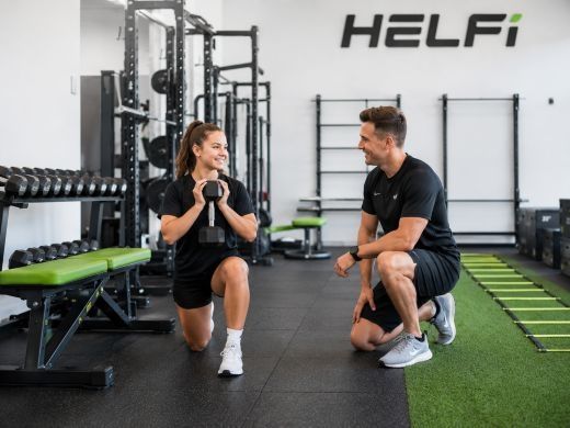 Youth strength mobility and stability support at Helfi gym in Woolloongabba Brisbane with supervised light strength training for a teenager.