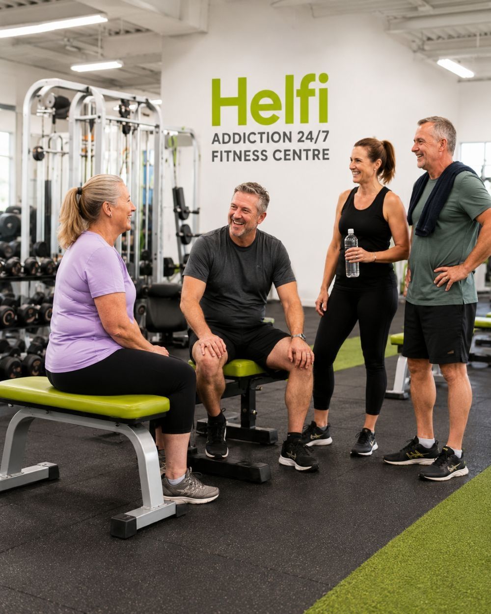 Friendly mature adults at Helfi gym in Woolloongabba Brisbane with a supportive local gym community feel.