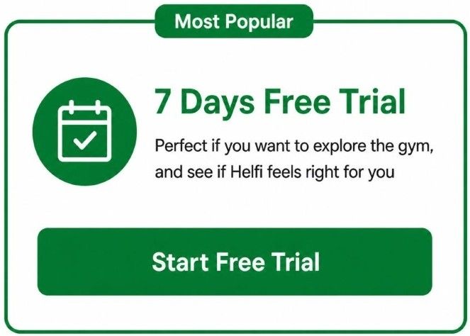 7 Days Free Trial option for Helfi gym in Woolloongabba Brisbane
