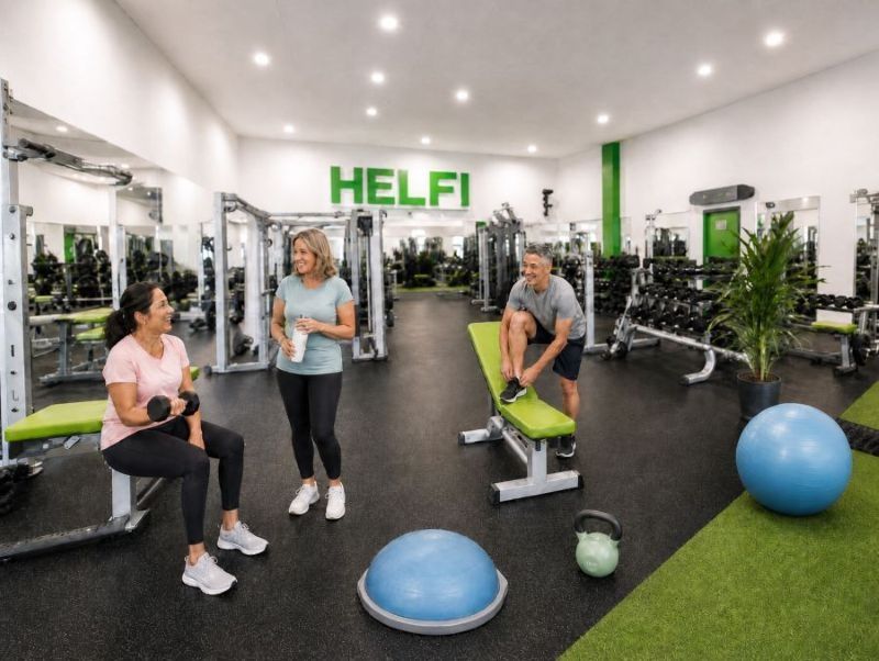 Friendly local Helfi members training in a welcoming Woolloongabba gym in Brisbane