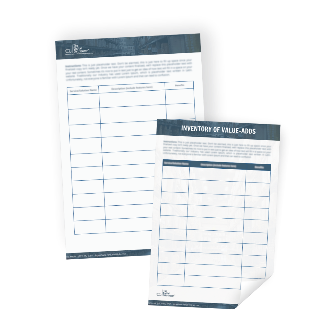 The Digital Distributor's Value-Add Inventory Worksheet