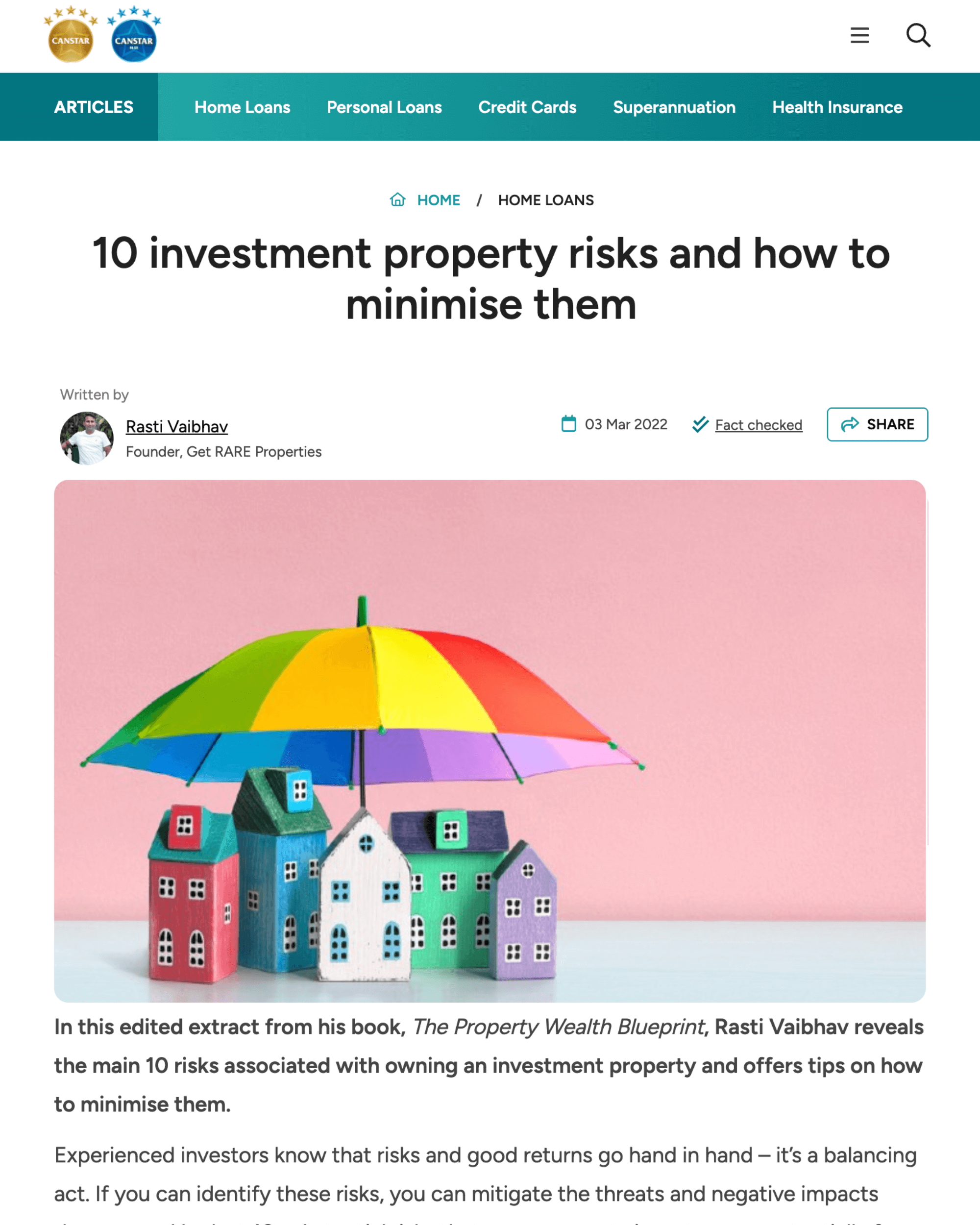 Get RARE Properties featured in Canstar 