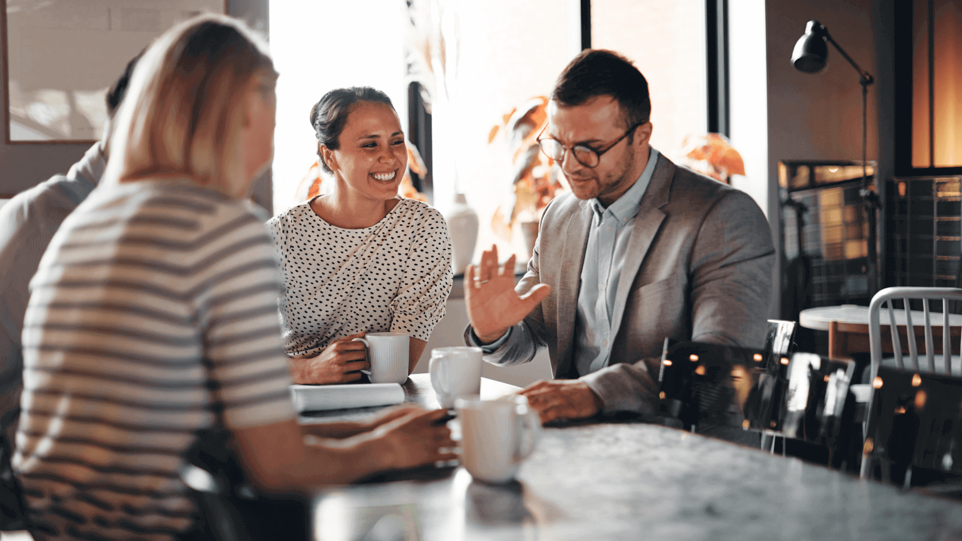 Client discussing with a buyer's agent