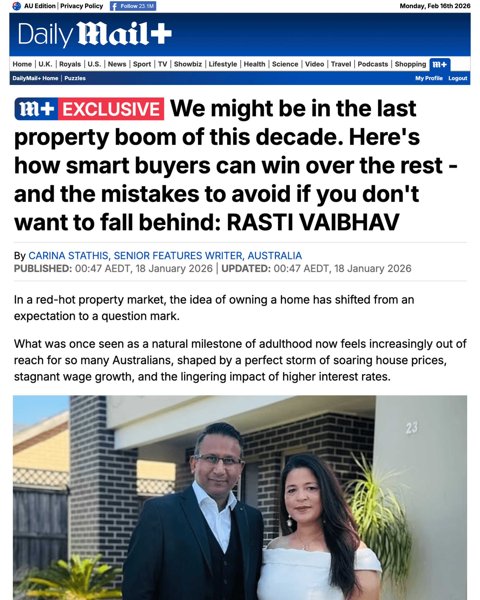Get RARE Properties featured in Daily Mail Australia