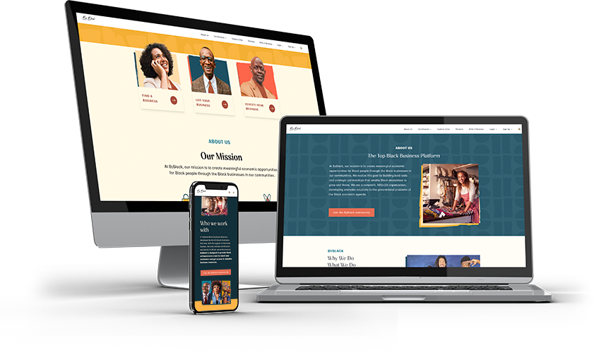 Image of ByBlack Platform on Different Devices