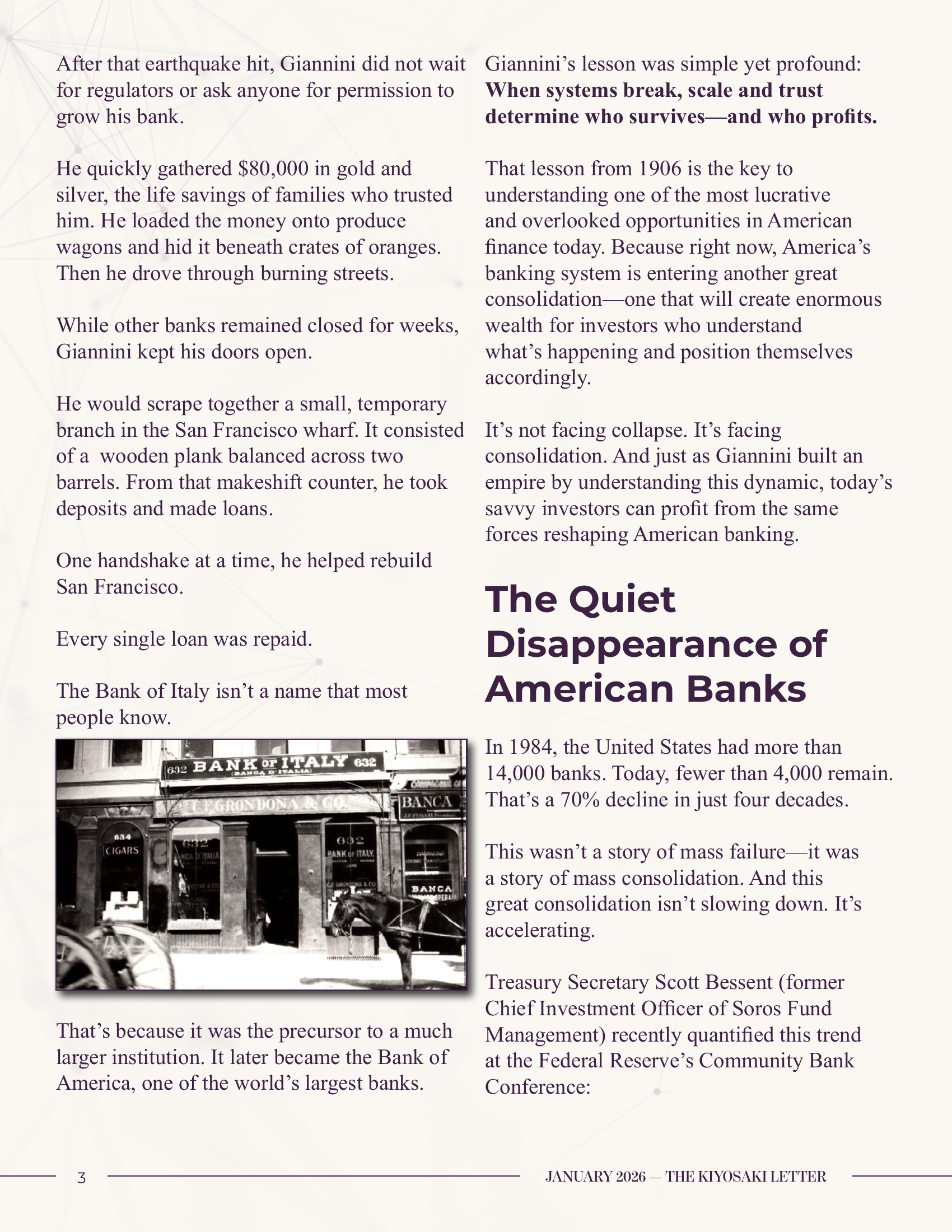 Kiyosaki Letter page