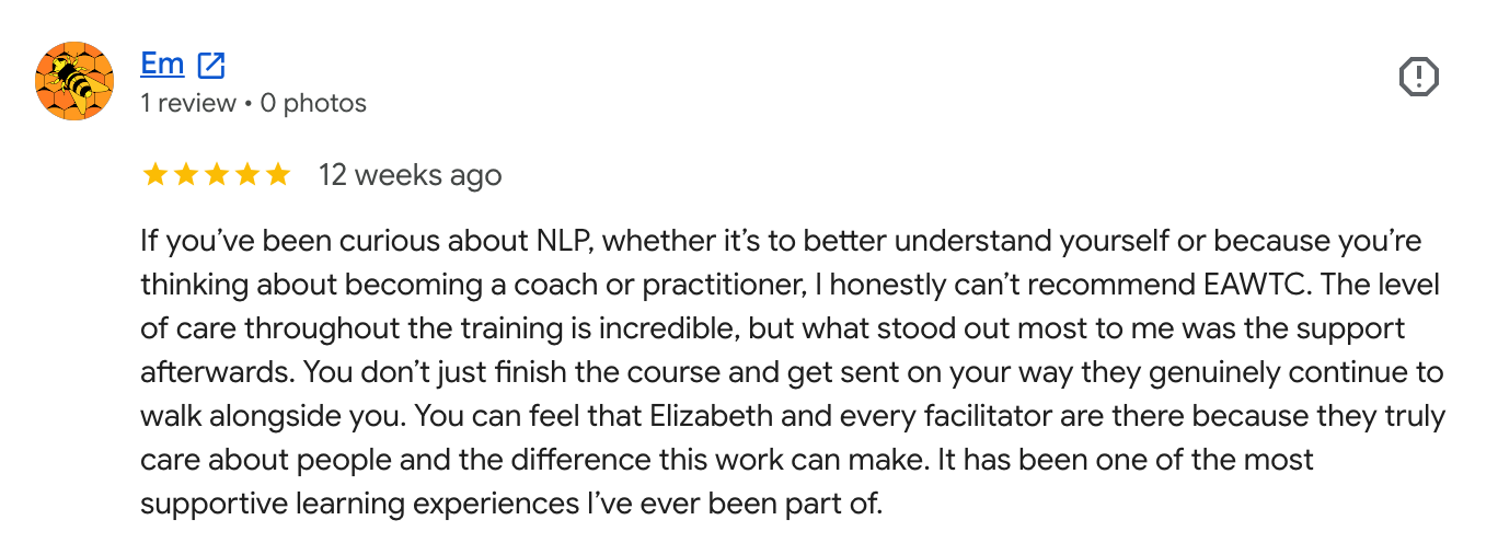 Google review EAWTC