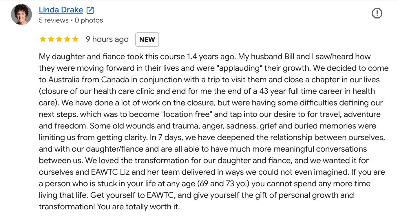 Google review EAWTC