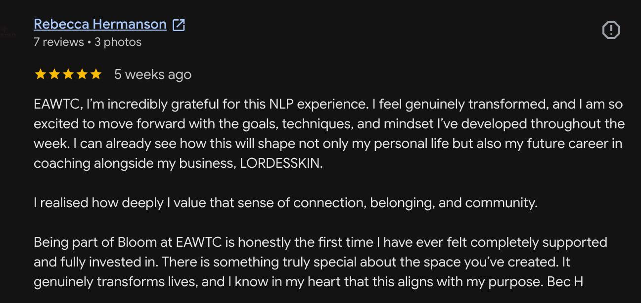Google review EAWTC