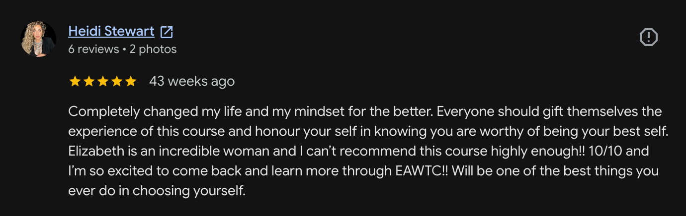 Google review EAWTC