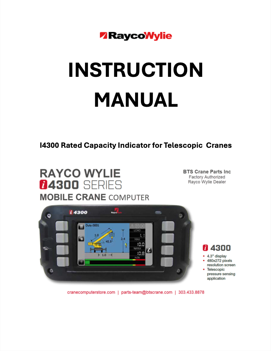 i4300 Manual Rayco Wylie Crane LMI Replacement