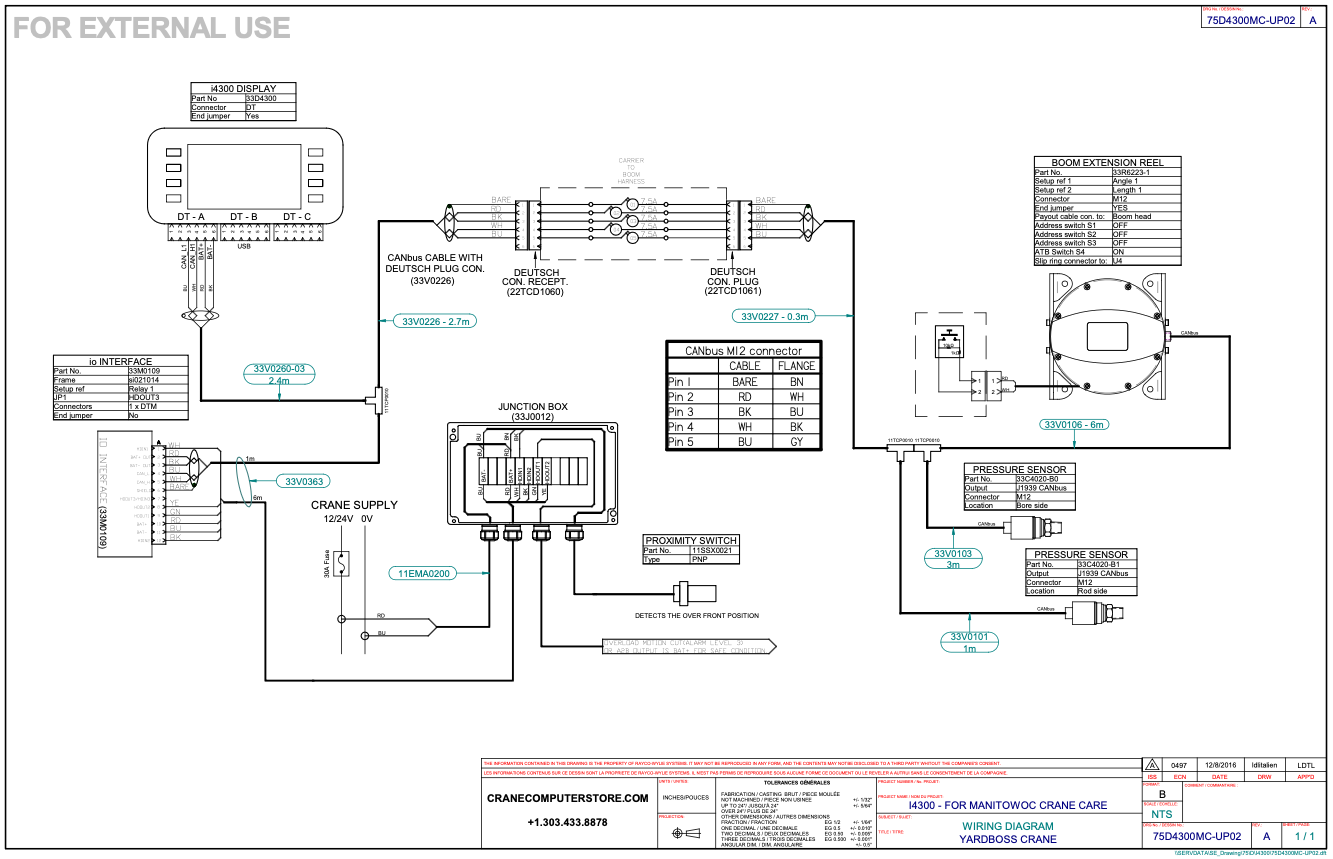 Carry Deck Crane LMI Computer Replacement Schematic