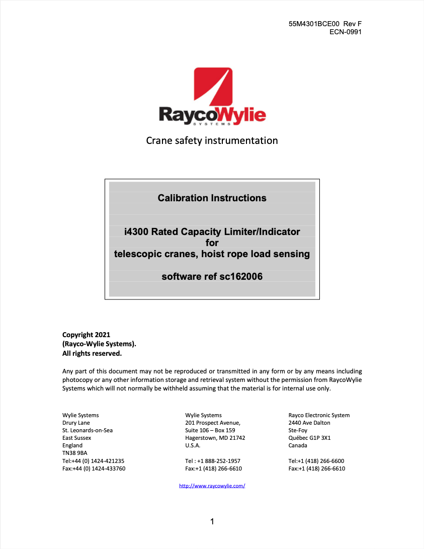 Crane LMI Computer Calibration Manual