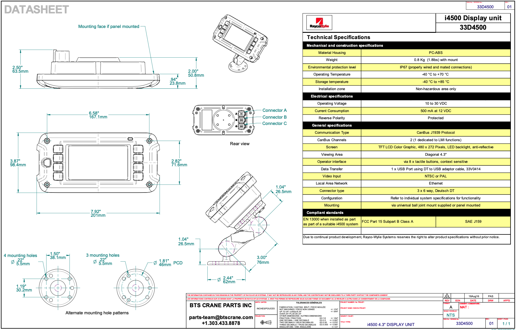 Lattice Crane LMI Computer Replacement Display Schematic