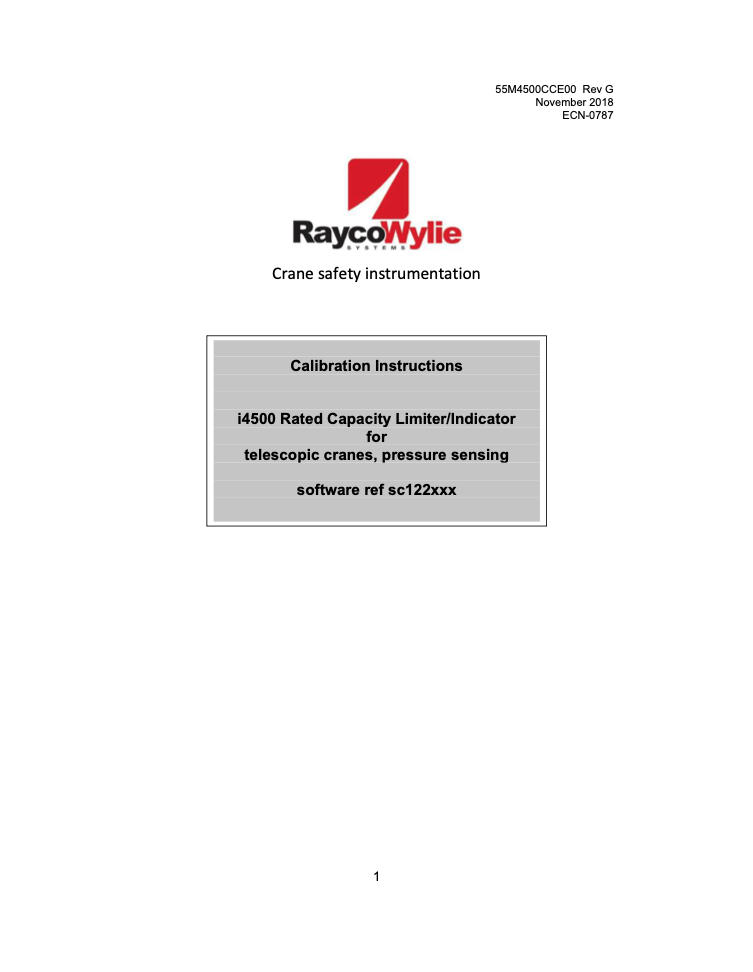 LinkBelt Crane LMI Calibration Manual