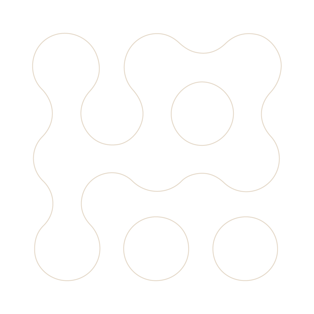 Абстрактный геометрический символ, символизирующий взаимосвязанность и поток в серии "Искусство самокоучинга"