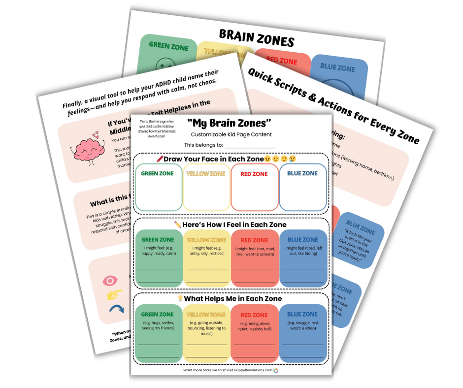 How to help ADHD kids manage emotions visual chart