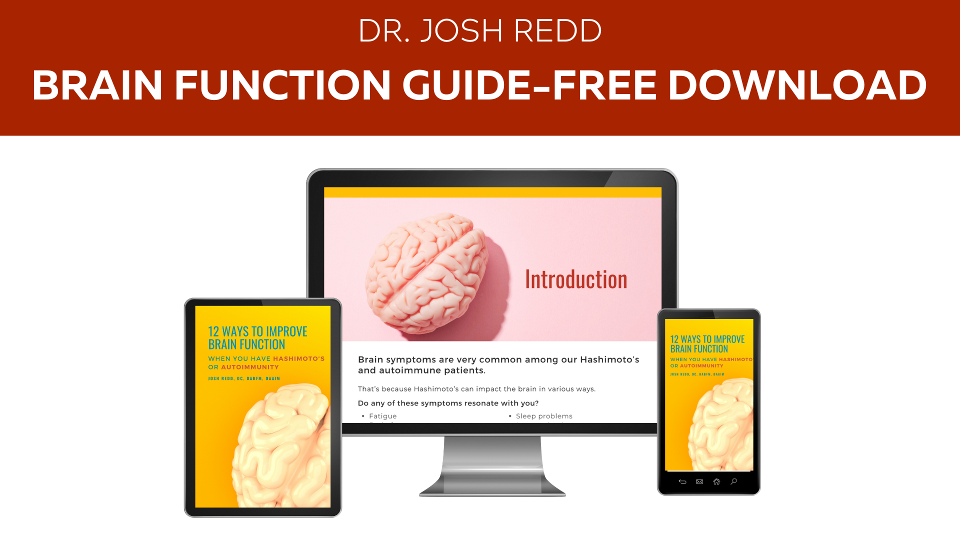Brain Function Free Guide | Dr Josh Redd