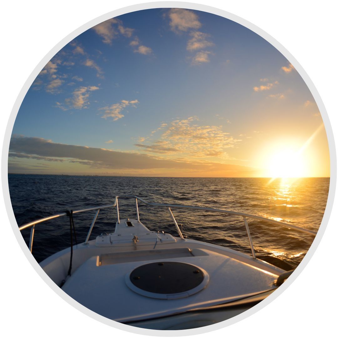 Driving a boat