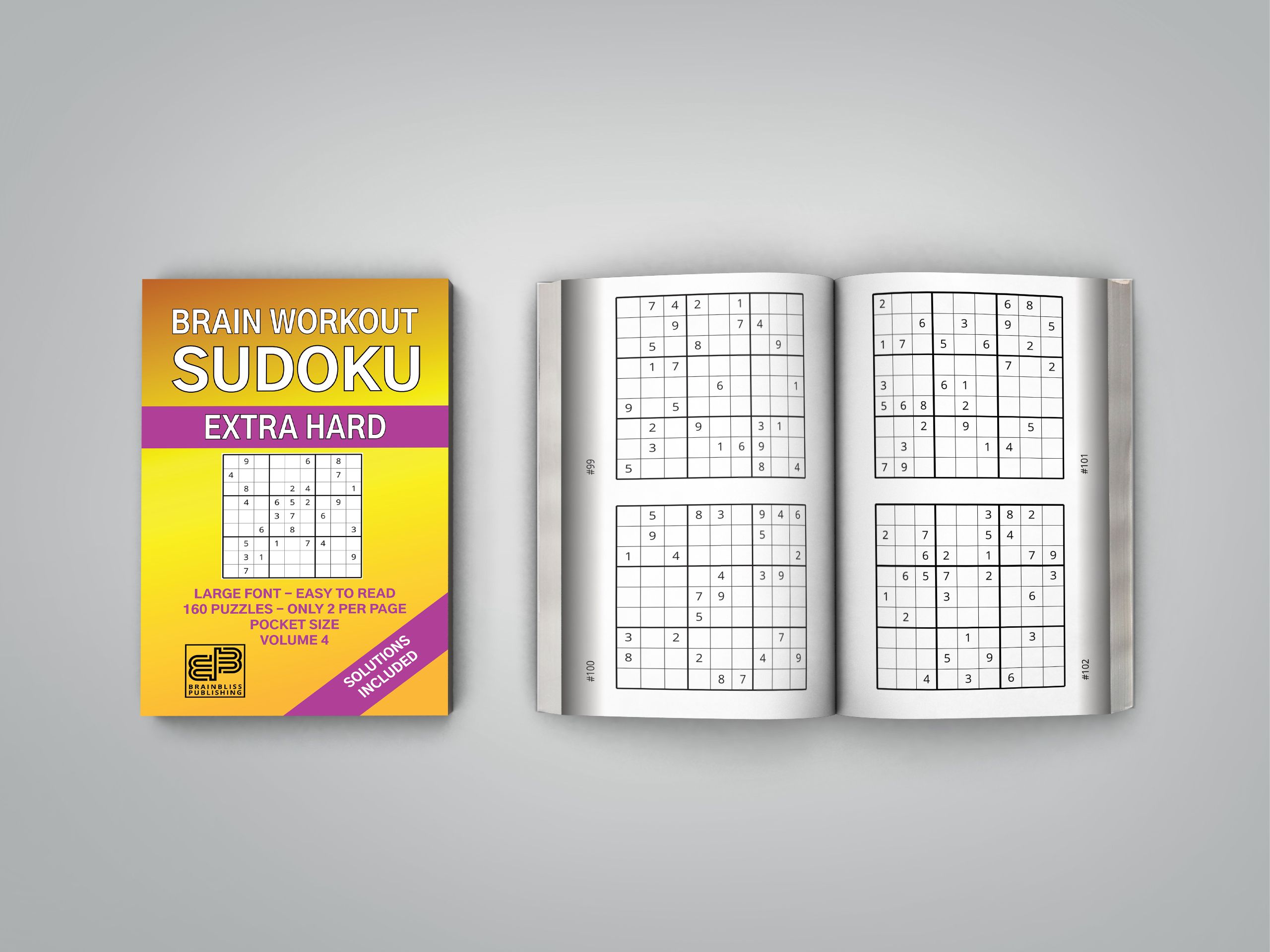 BRAINBLISS PUBLISHING - BRAIN WORKOUT - SUDOKU (extra hard): Volume 4