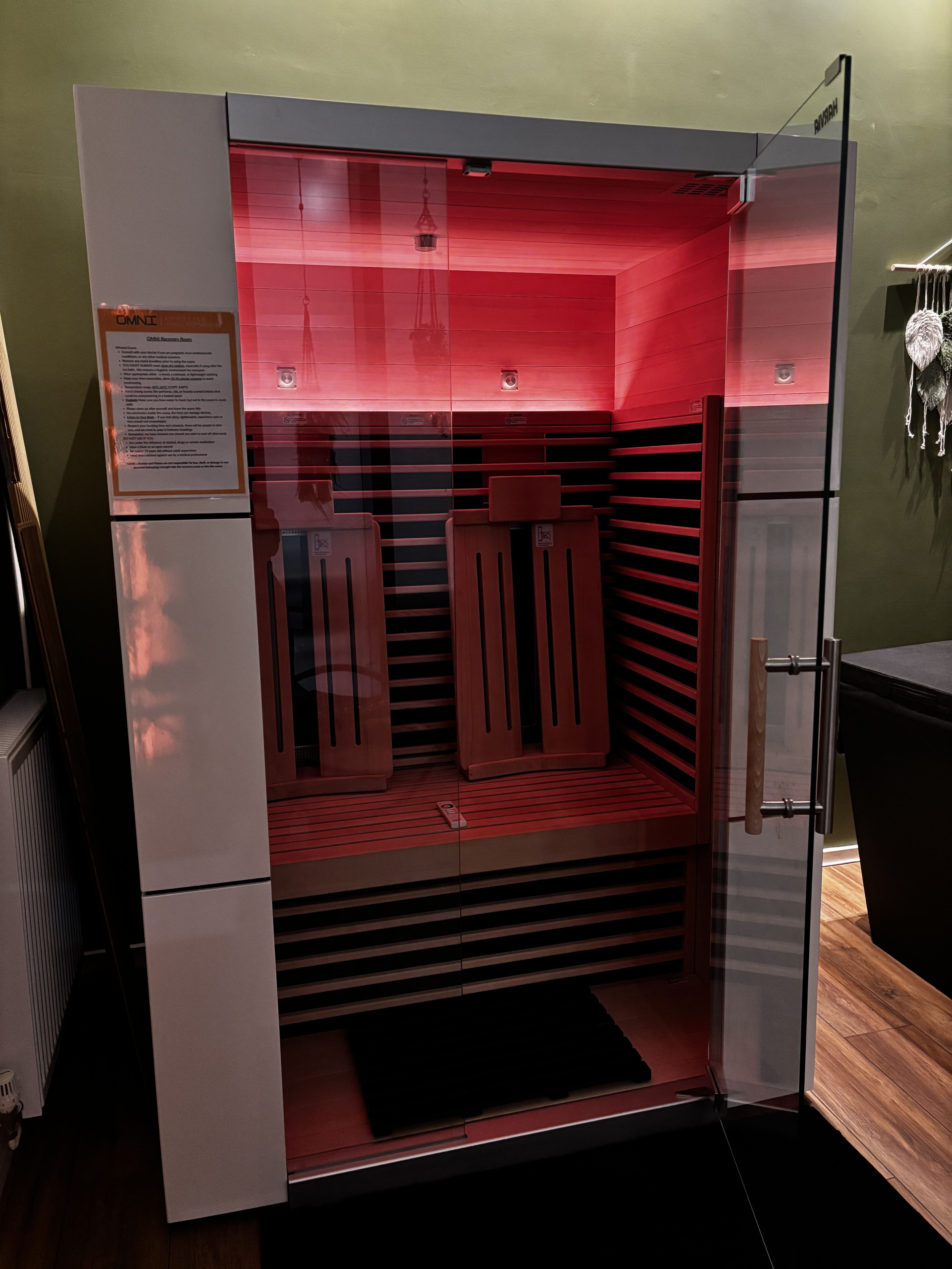 Recovery room, sauna, OMNI Lifestyle & Fitness, burrough court, Leicestershire 