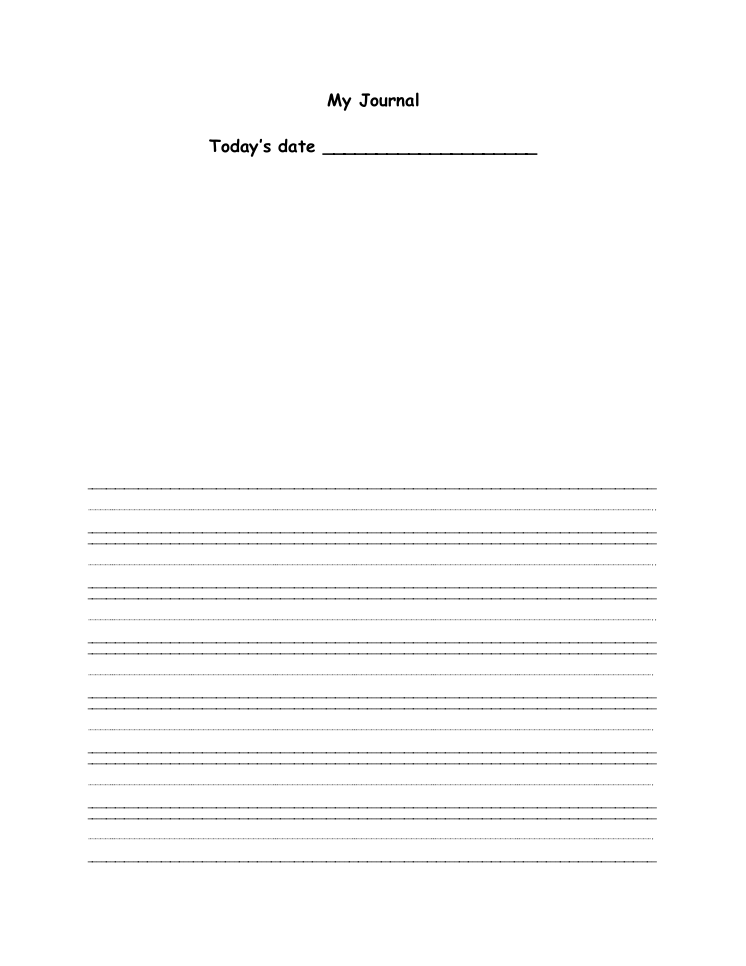 Blank journal page