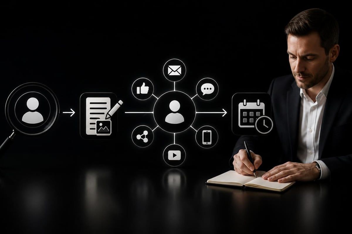 Marketing system workflow diagram