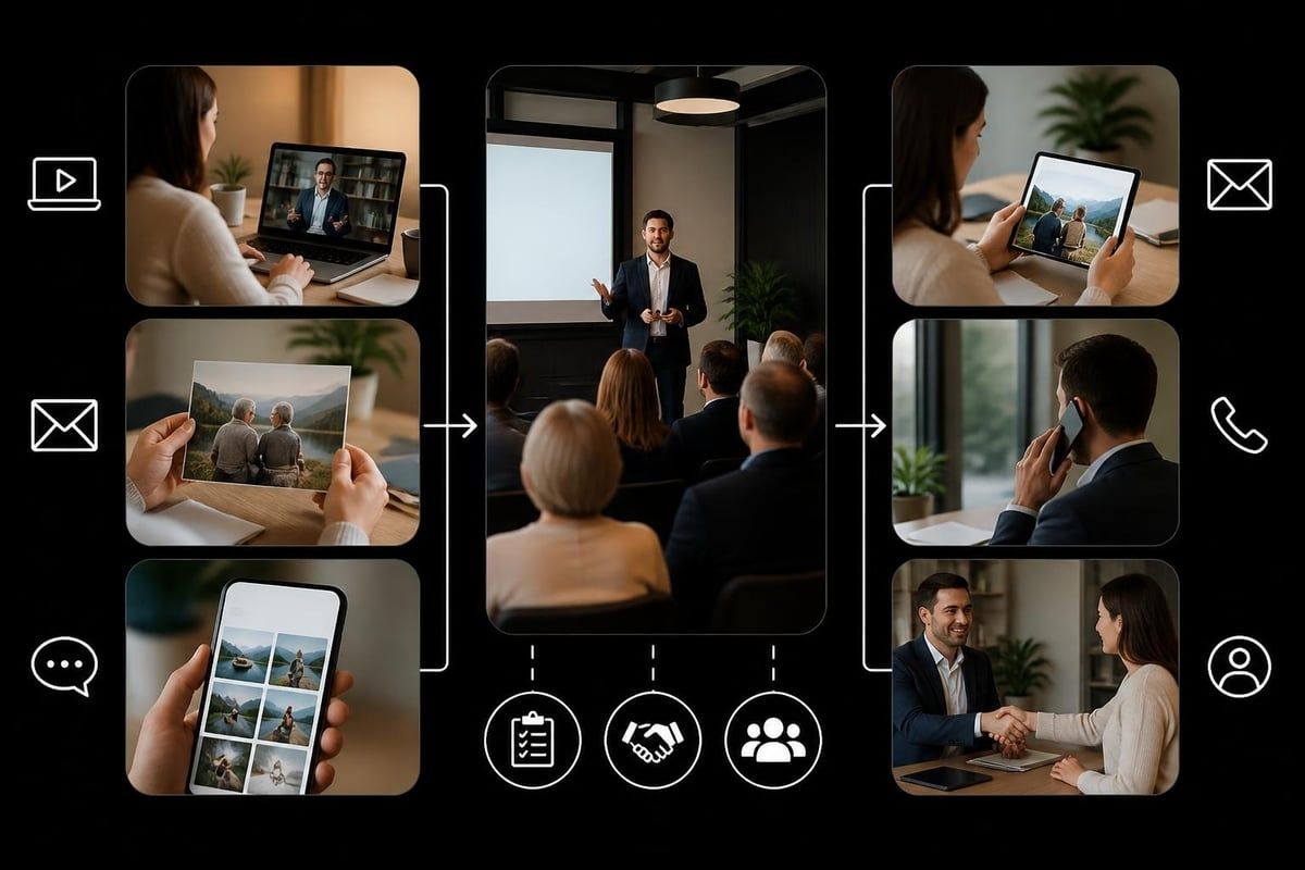Client event marketing workflow