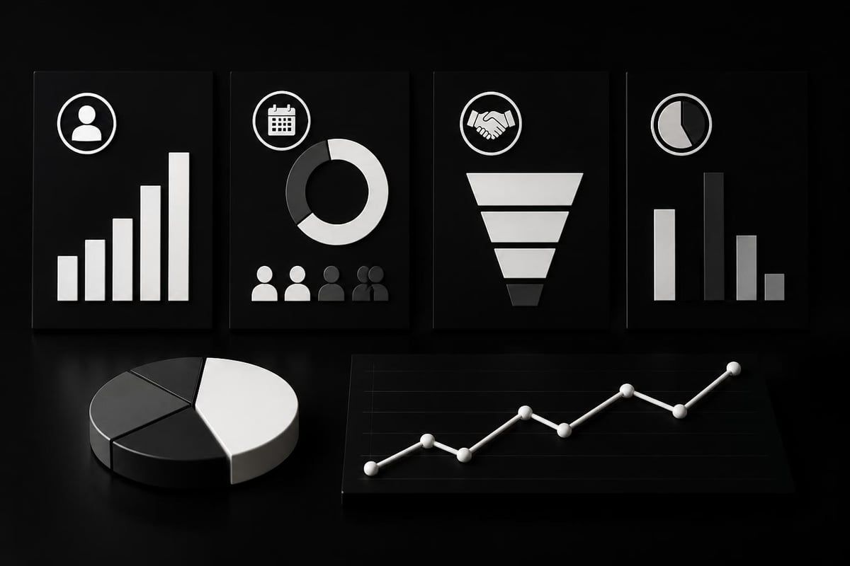 Financial advisor marketing metrics dashboard