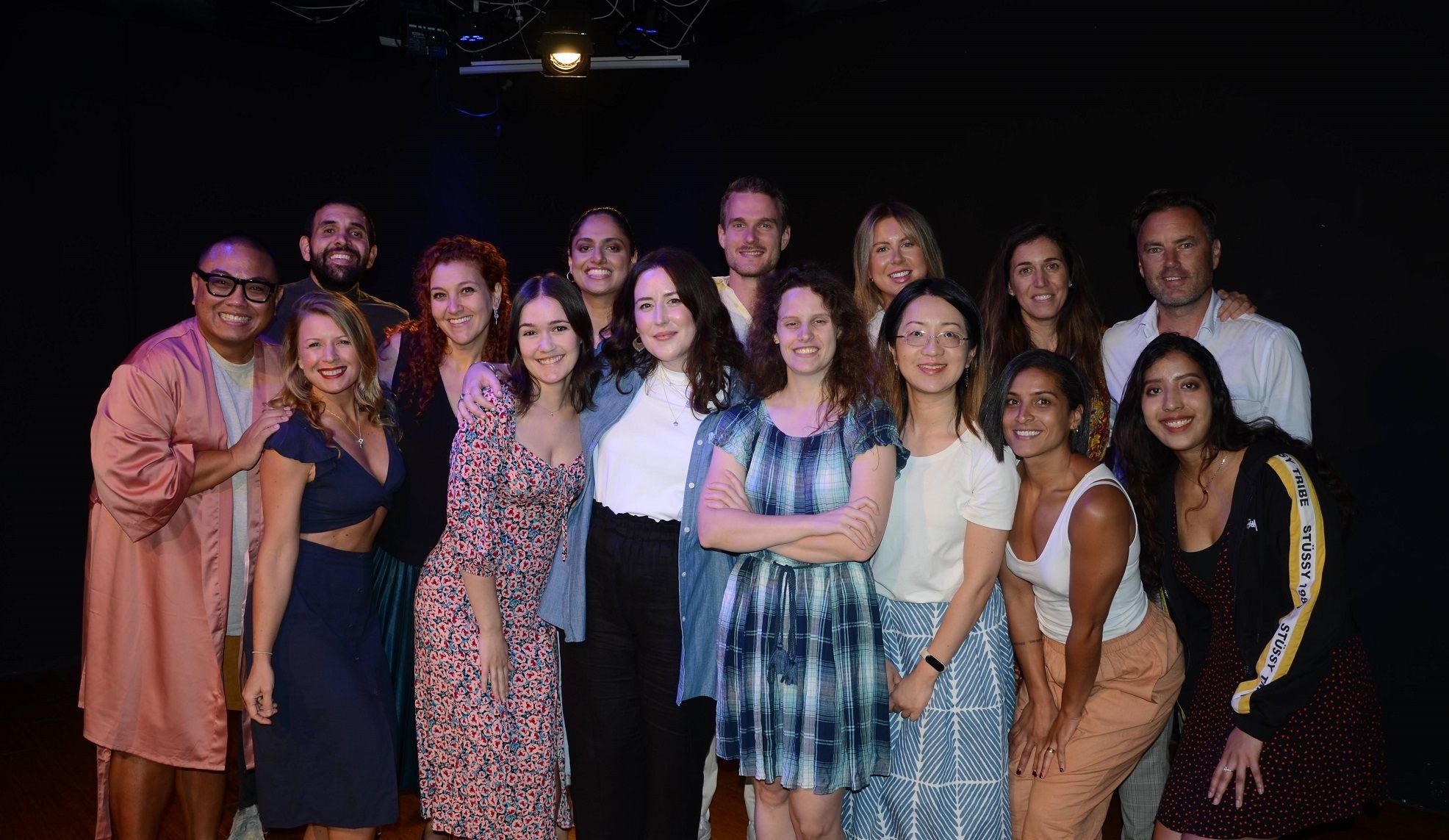 Bright coloured background with clouds and the sun, with text thats says Darlo Drama The Next Big Thing