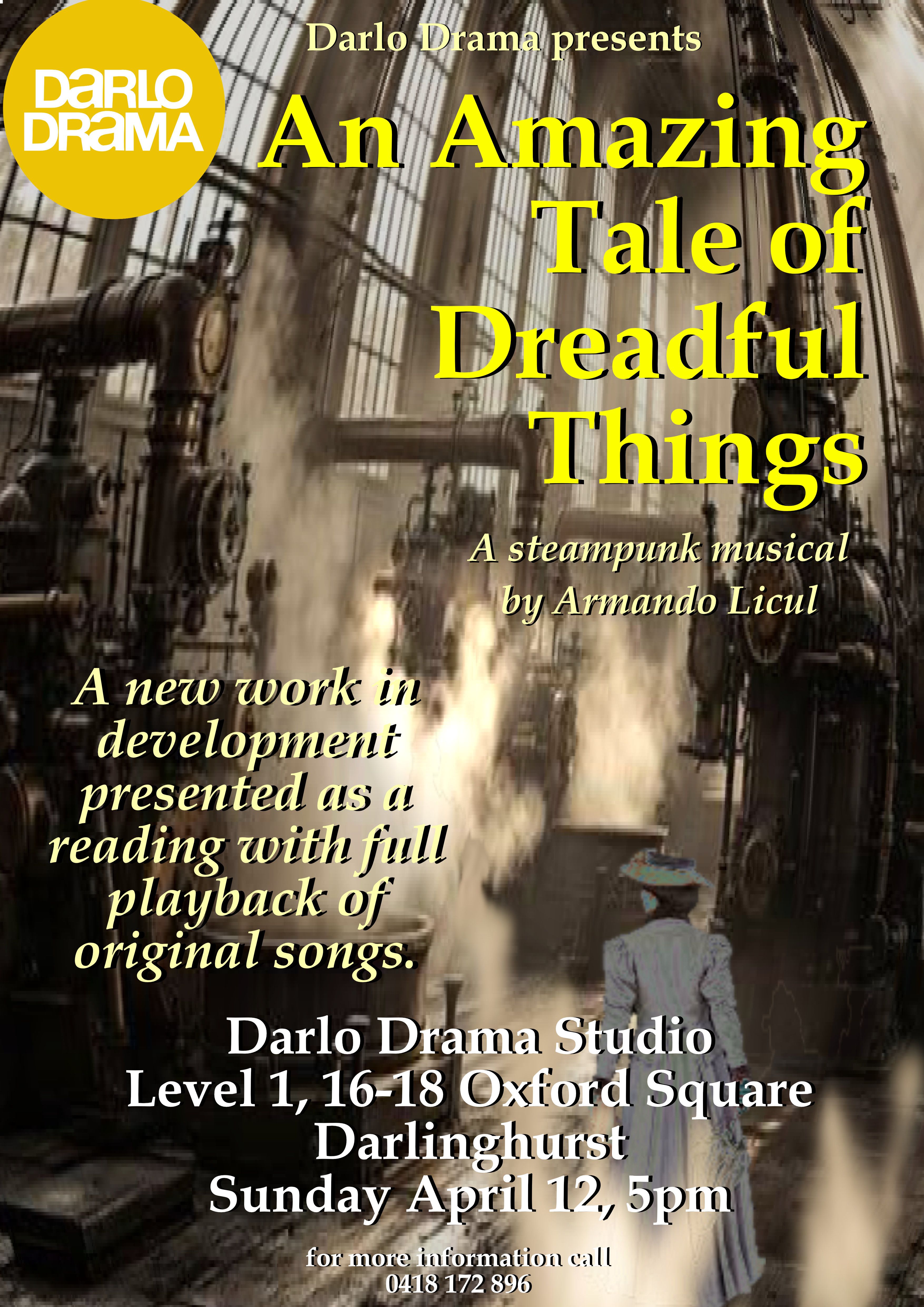 Dark moody background with yellow writing