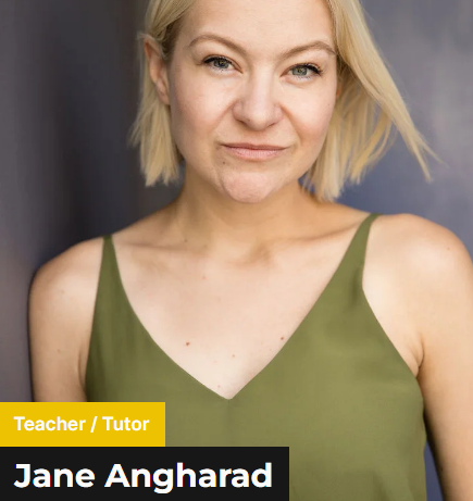 Jane Angharad - Smiling Short Haired Blonde girl wearing a green sleeveless top