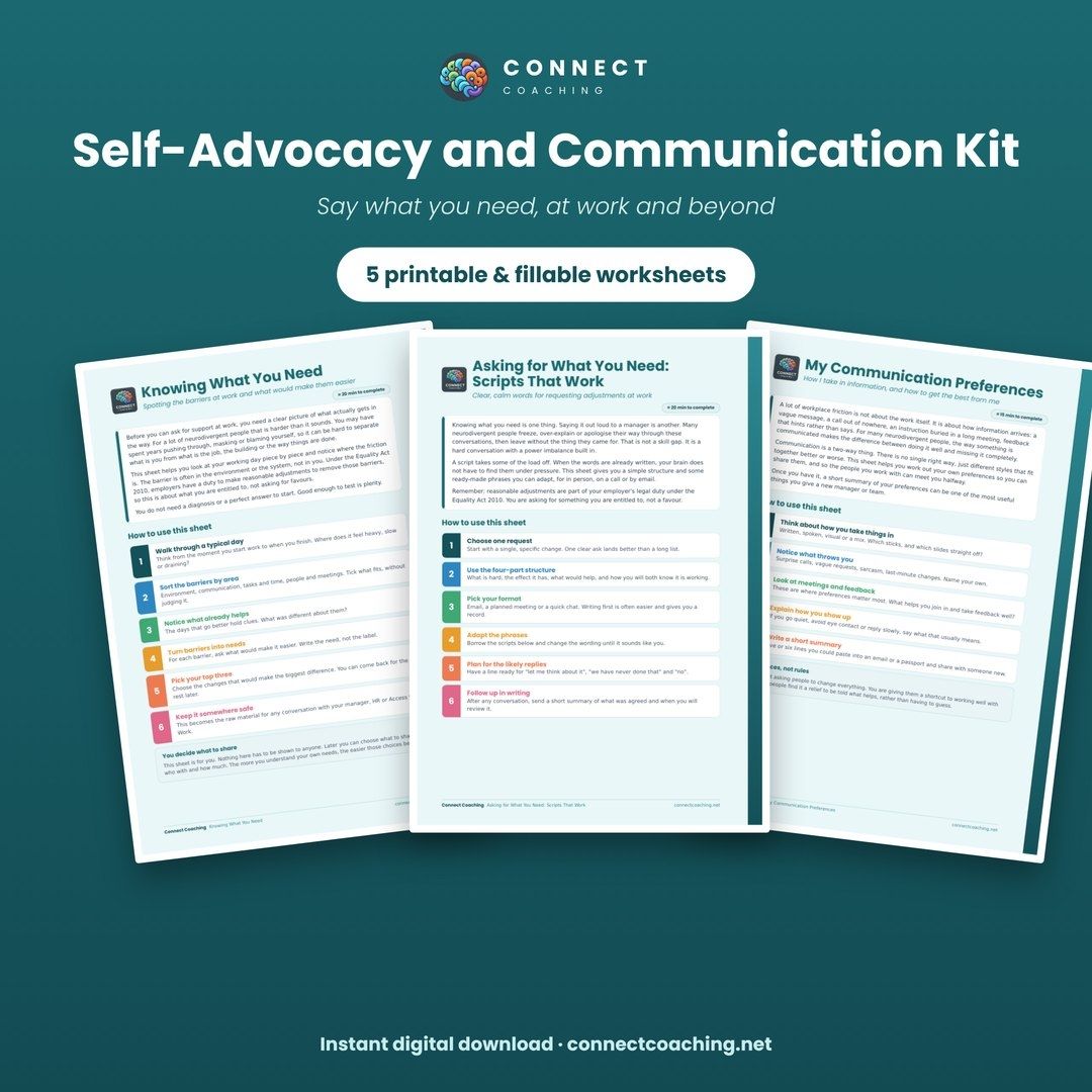 Self-Advocacy and Communication Kit cover showing sample pages