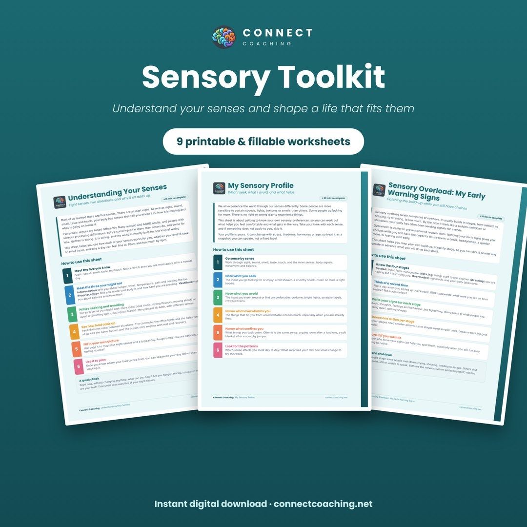 Sensory Toolkit cover showing sample pages