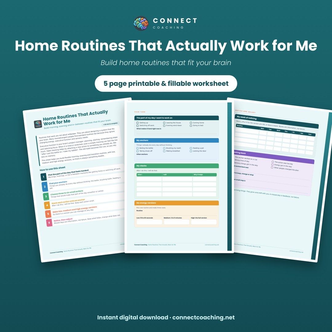 Home Routines That Actually Work for Me cover showing sample pages