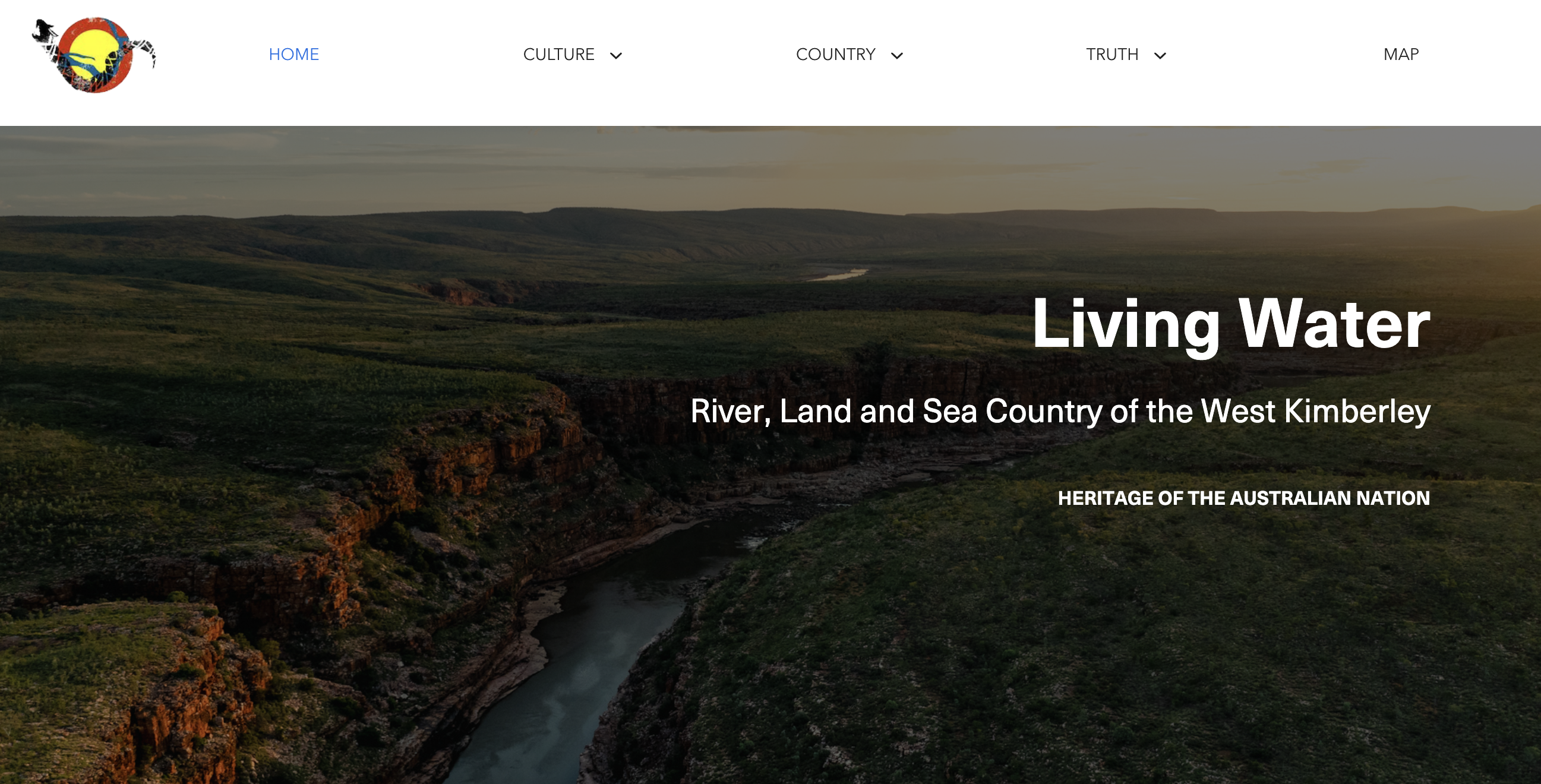 living water heritage project website screenshot