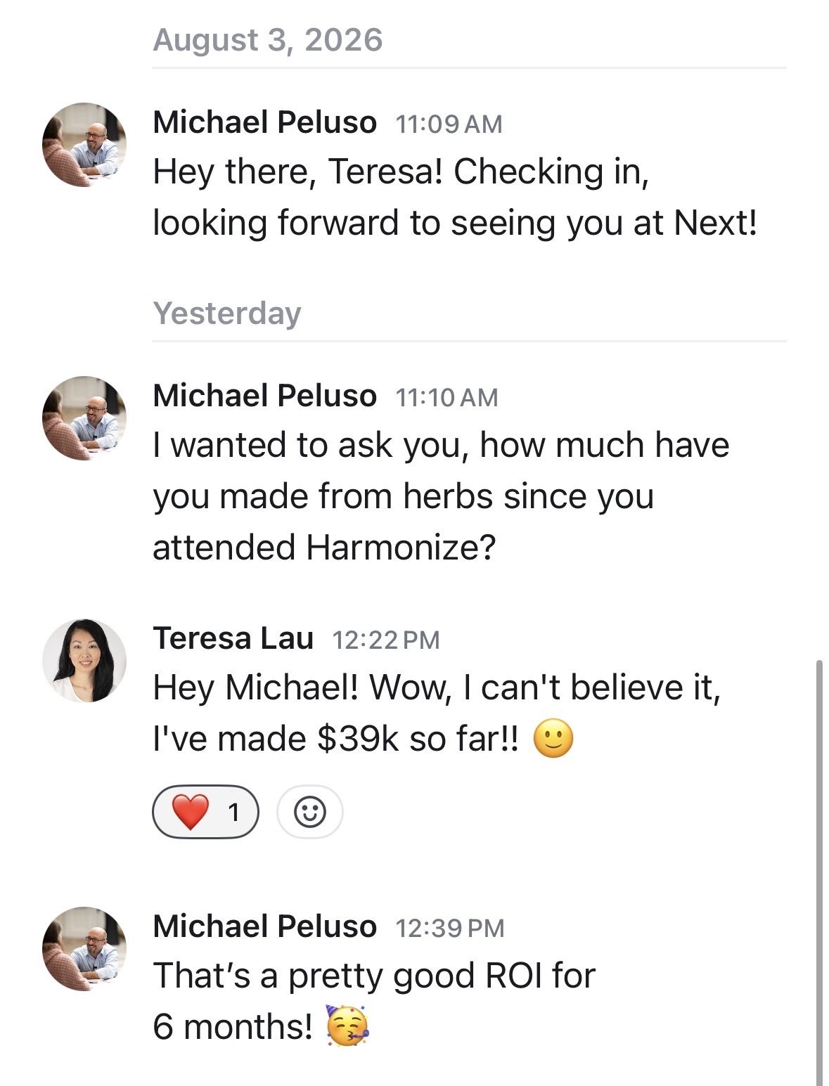 Message from Teresa Lau: Wow, I can't believe it, I've made $39k so far.