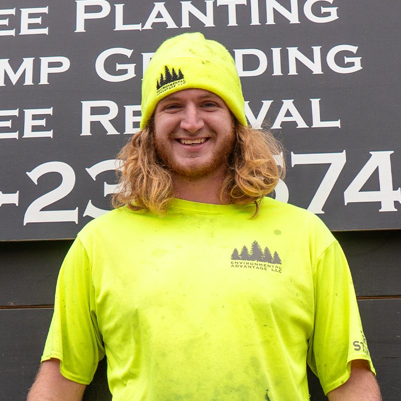 Hunter, crew leader providing professional tree pruning and removal services at Environmental Advantage in Minnesota and North Dakota.
