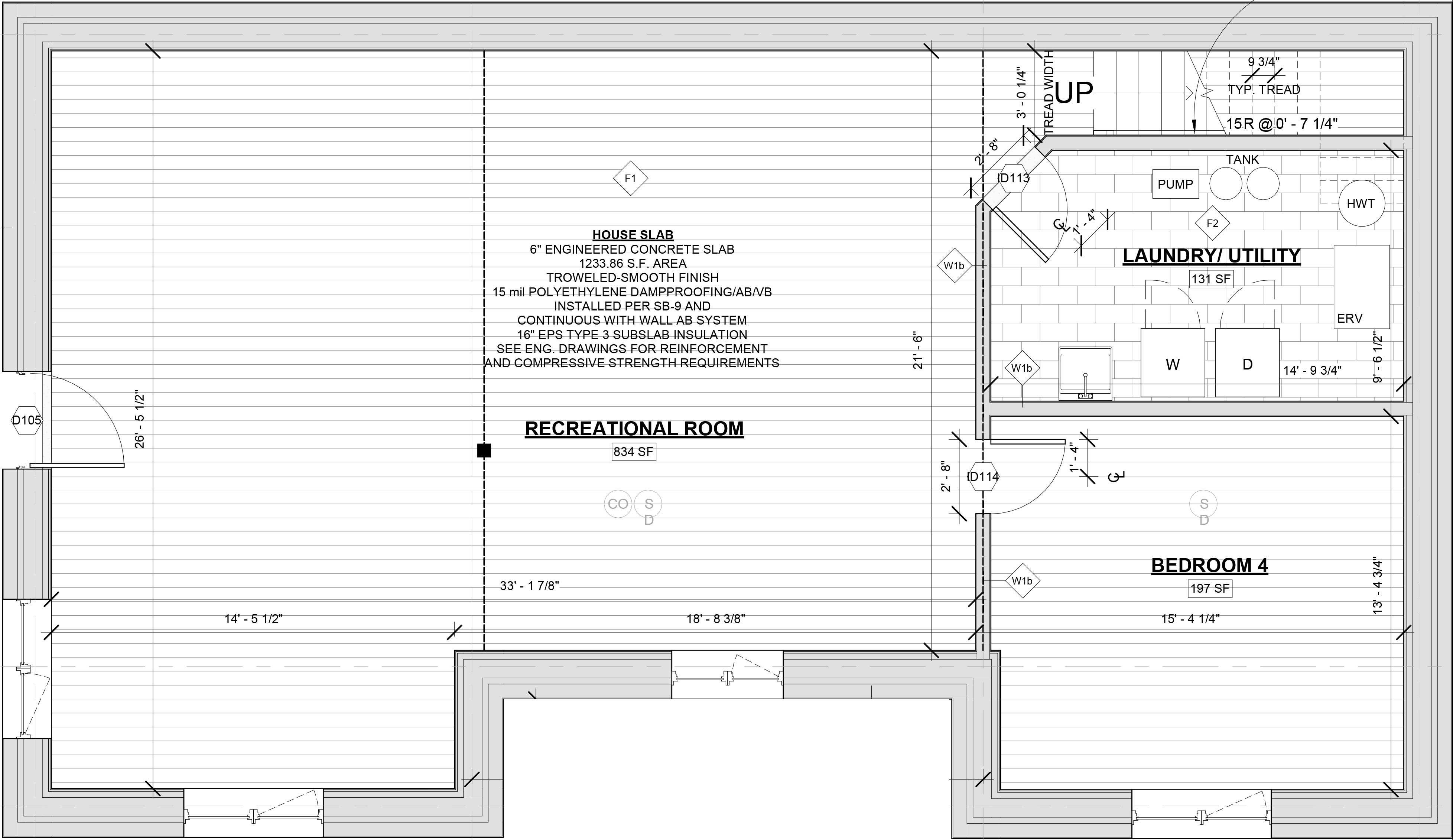 Loft ADU — Basement floor plan