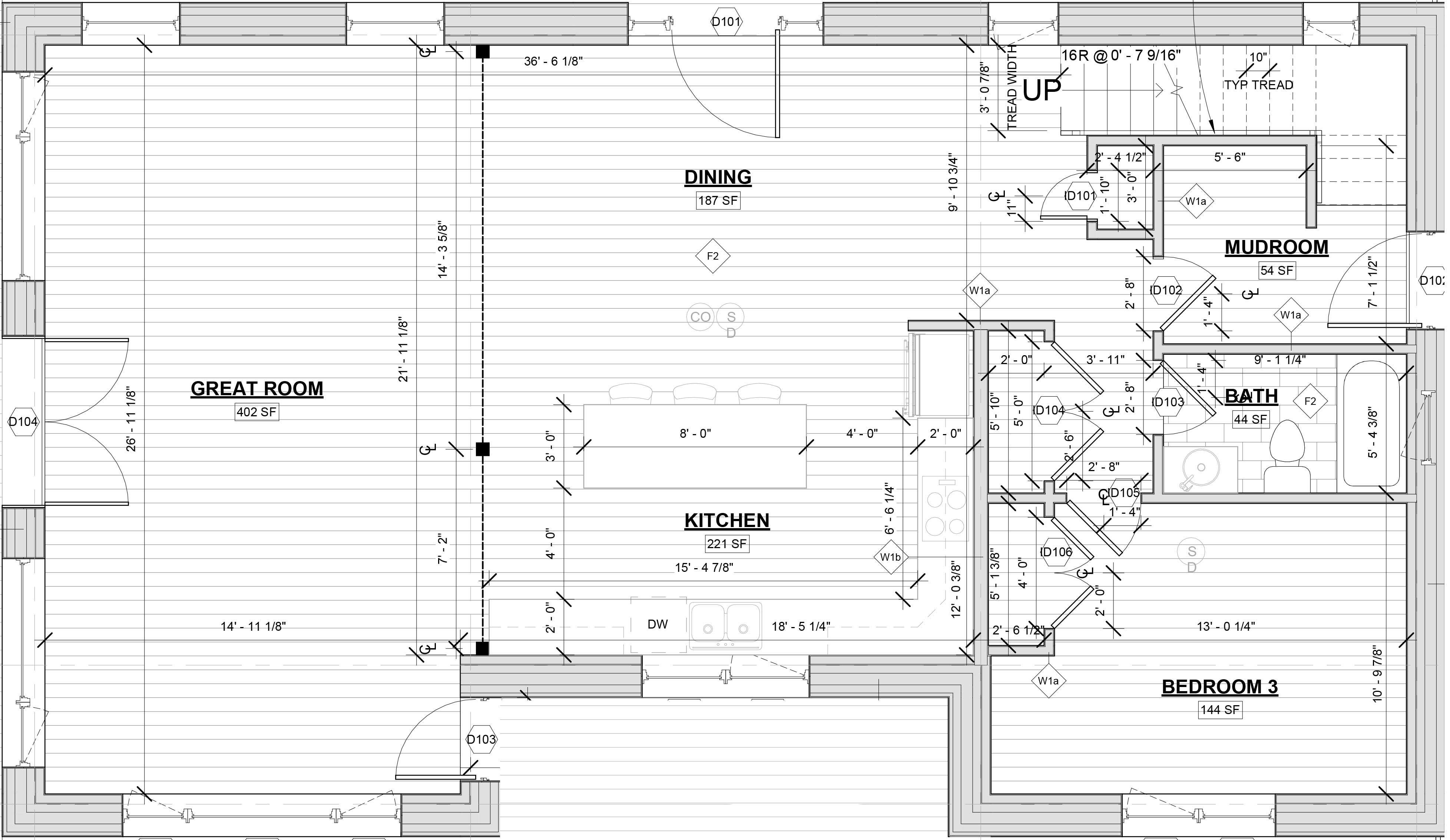 Loft ADU — Main floor plan