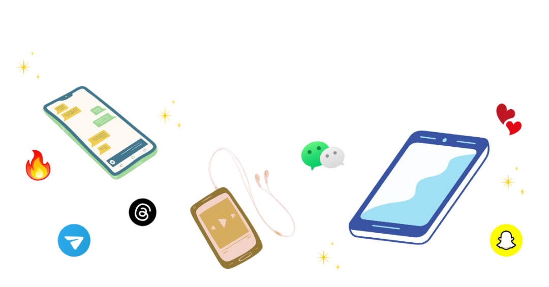 phones and icons