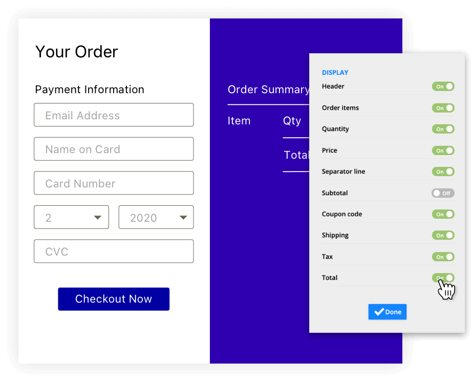 Customize order forms easily with the Ontraport App
