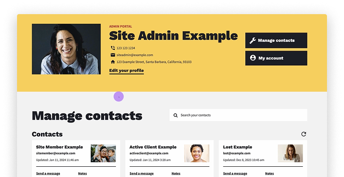 Admin portal built in Ontraport