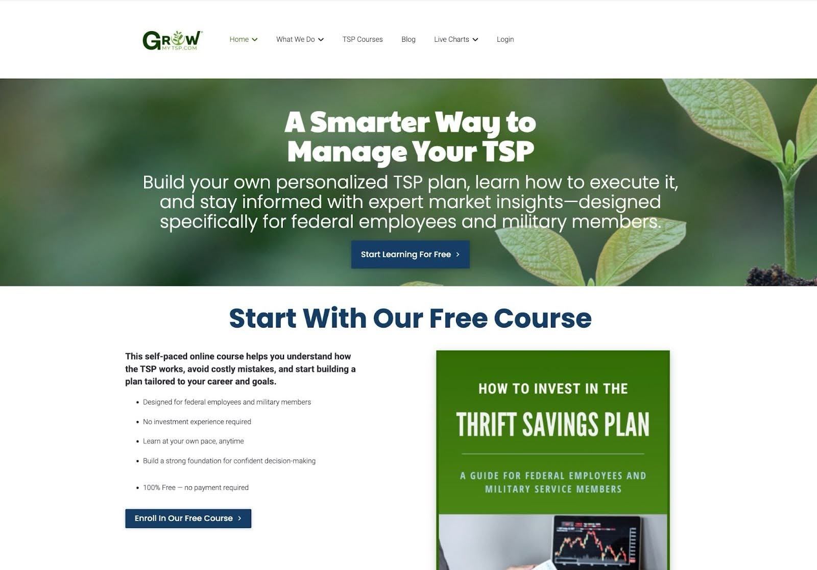 An image of one of EMS's webpages