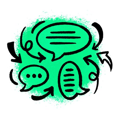 Icon of a crane holding an email