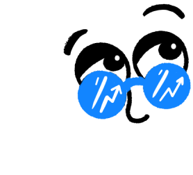 Icon of eyes wearing glasses