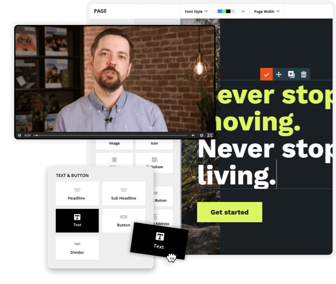 Screenshots of pre-built templates available to Ontraport users