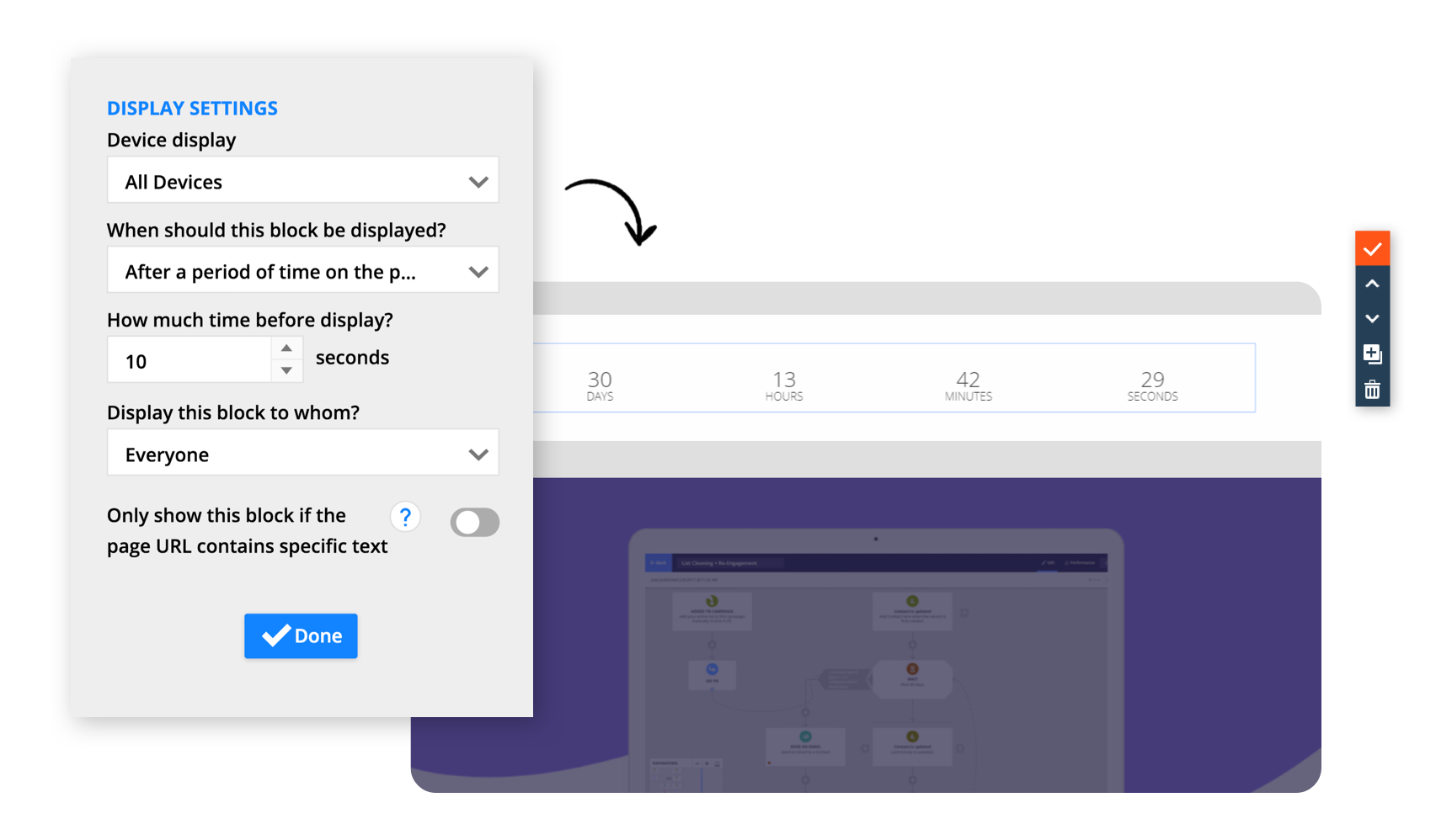 A screenshot of a countdown timer on an Ontraport landing page